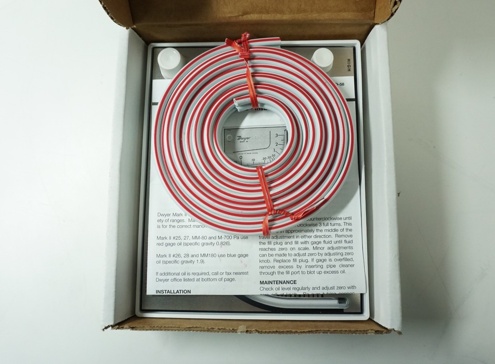 Dwyer Mark II 25 Manometer Liquid Filled Wall Mount