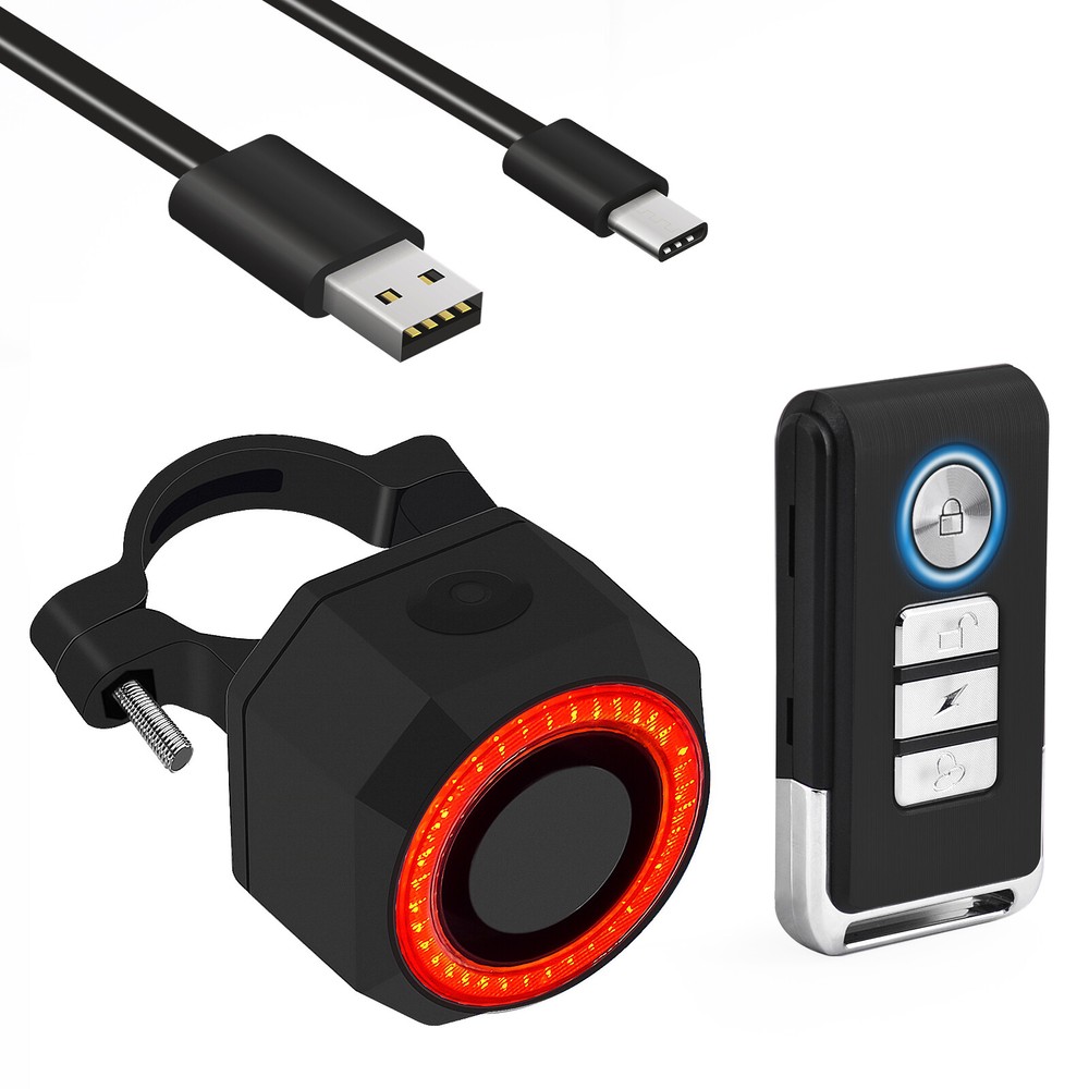 Electrical Moped Alarm System Cycling Tail Light Sensitivity Volume Adjustable