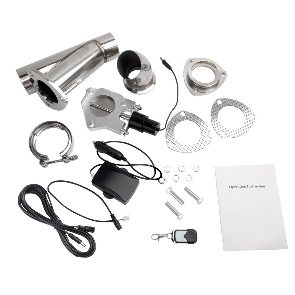 2.5" 63mm Remote Electric Catback Downpipe Cutout E-Cut Out Valve System