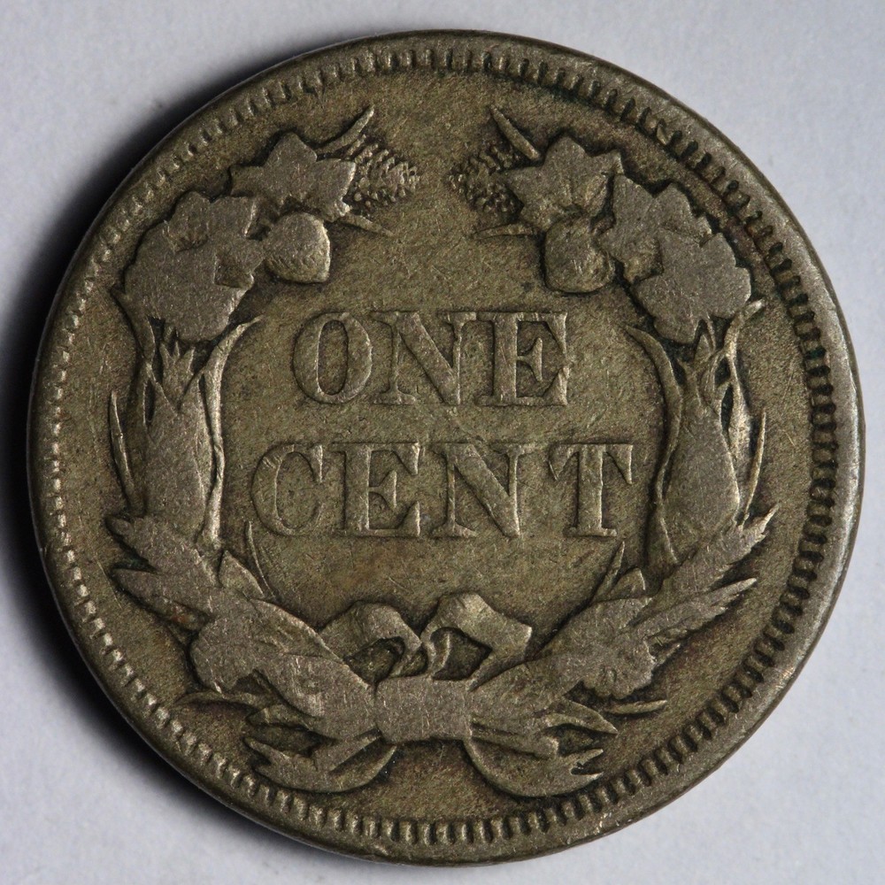 1858 LL Flying Eagle Cent Penny VF E117 WAMA
