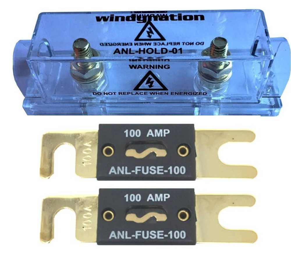 ANL Fuse Holder + Fuse (2Pcs 100A)