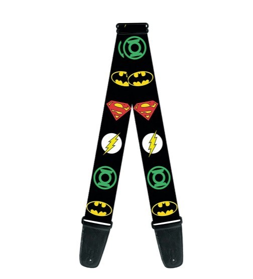 Justice League Guitar Strap DC Superhero Adjustable Leather Ends