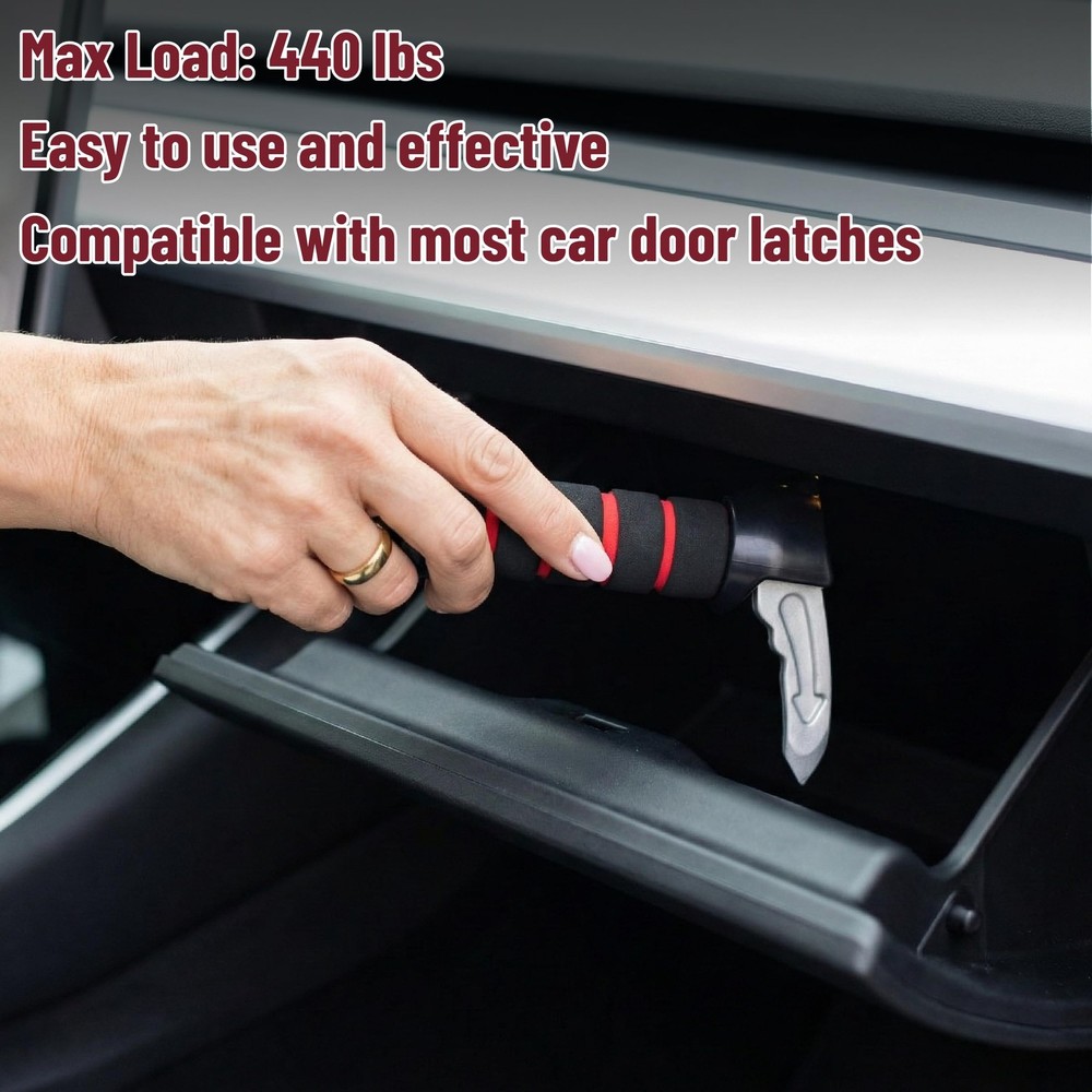 Bates- Car Door Handle for Elderly, 2 Pack, Assist Red