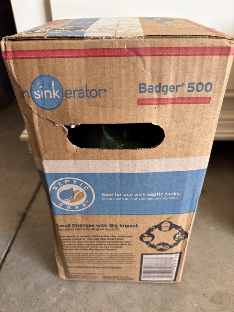 InSinkErator Badger 500 Garbage Disposal (NEW in Box) – 1/2 HP