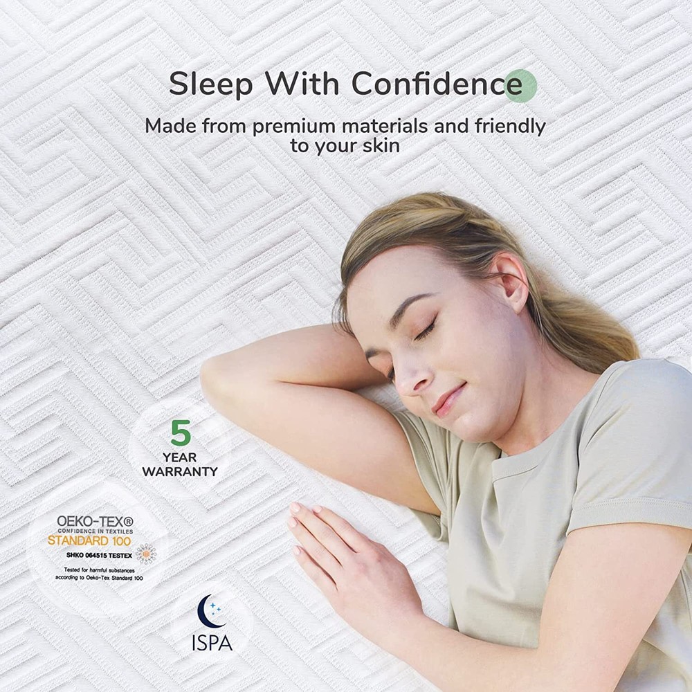 Cooling Bamboo Mattress Protector Cover 100% Waterproof 18" Deep Pocket Fitted