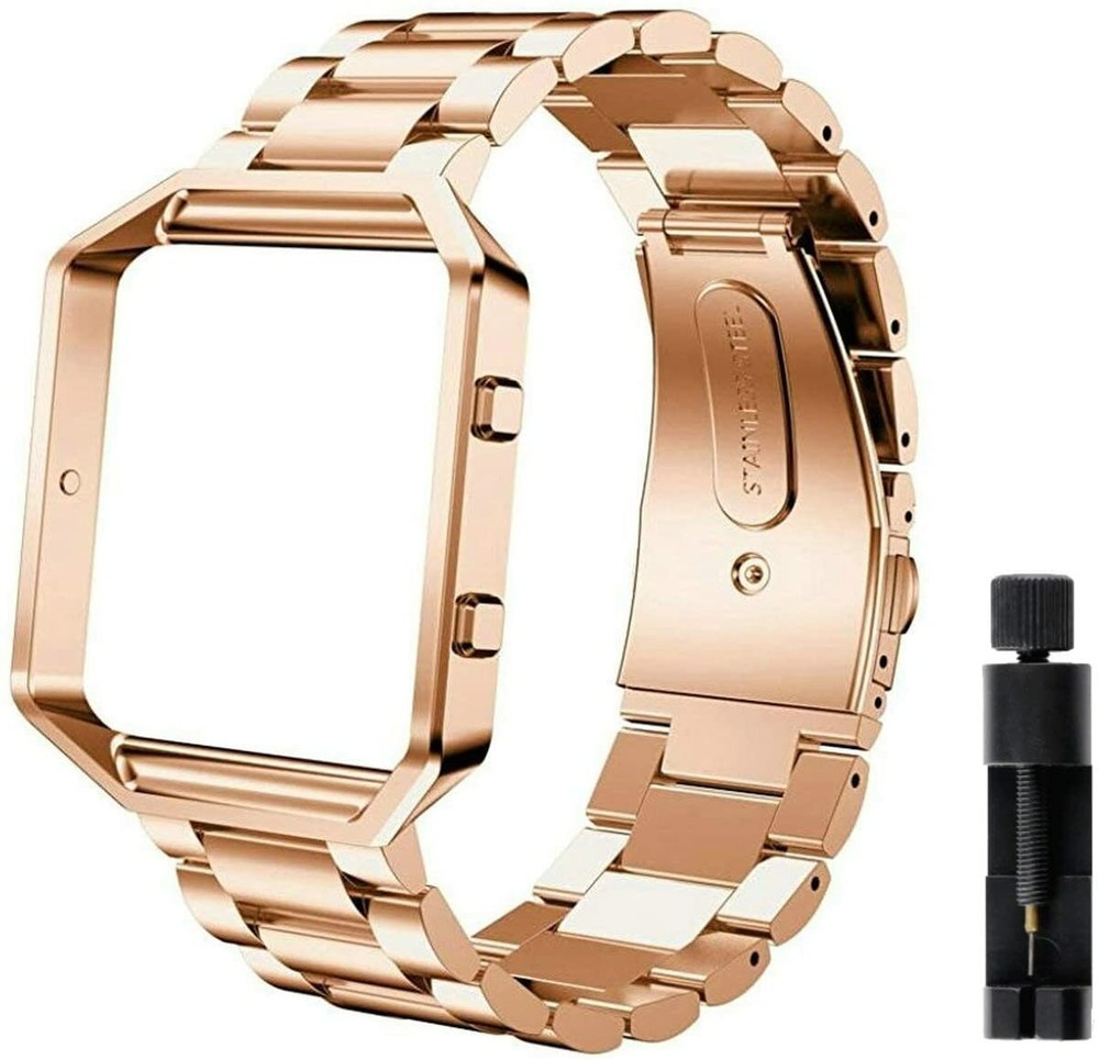Compatible Fitbit Blaze Bands Stainless Steel Metal Frame Bracelet Replacement