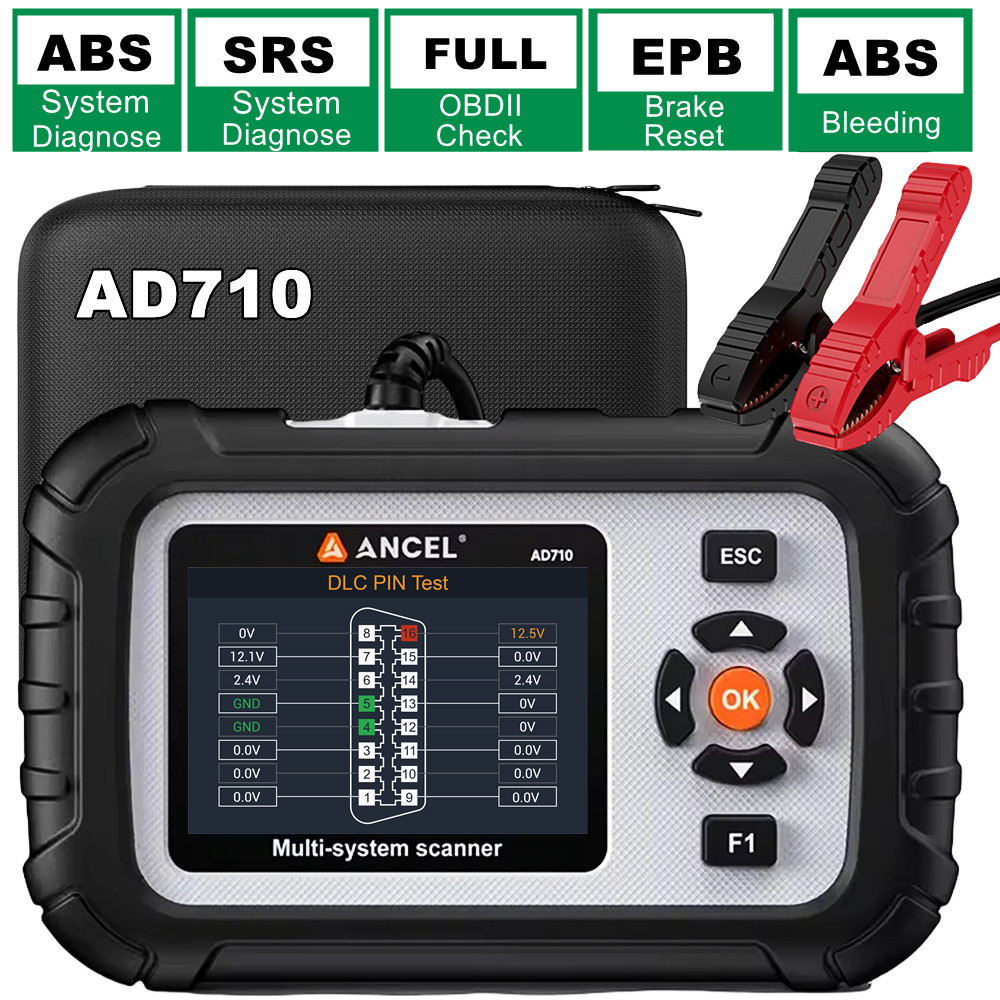 ABS SRS Scanner Diagnostic Tool Engine OBD2 Code Reader & Cranking Charging Test