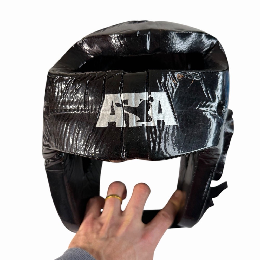 ATA Headgear Sparring Helmets w/ Face Shield Large & Small Macho Martial Black