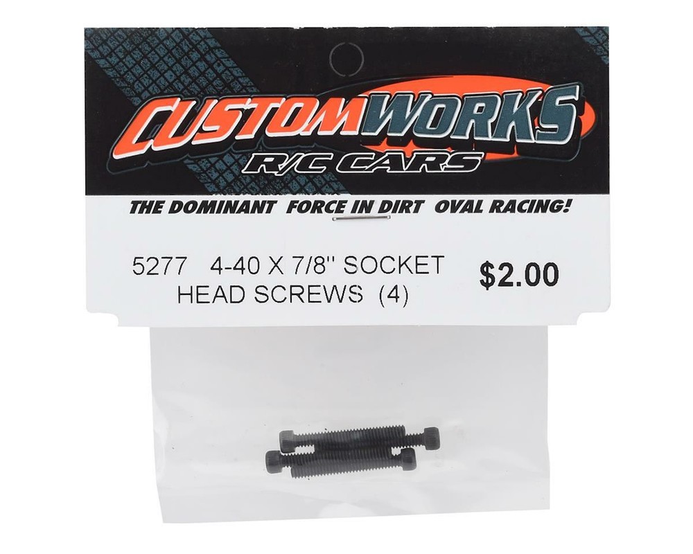 Custom Works 4-40x7/8" Socket Head Screws (4) [CSW5277]