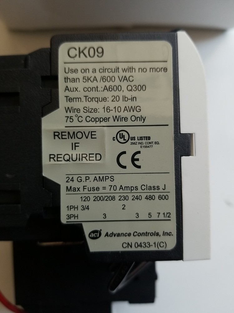 ACI ELECTRICAL CONTROLS Part# 131275