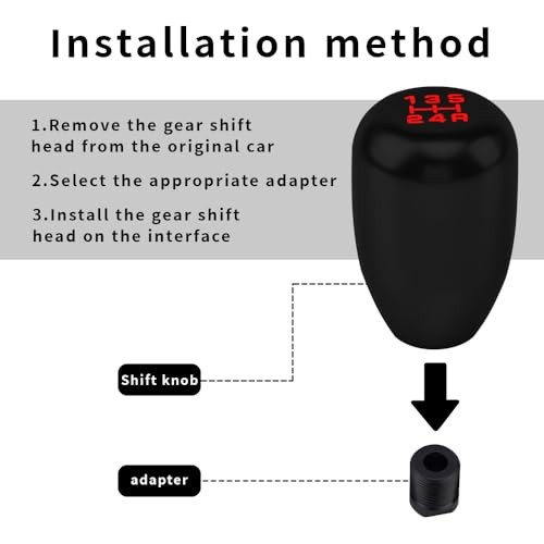 Car Gear Shift Knobs, Manual Gear Shift Knobs Replacement, Universal Car Black
