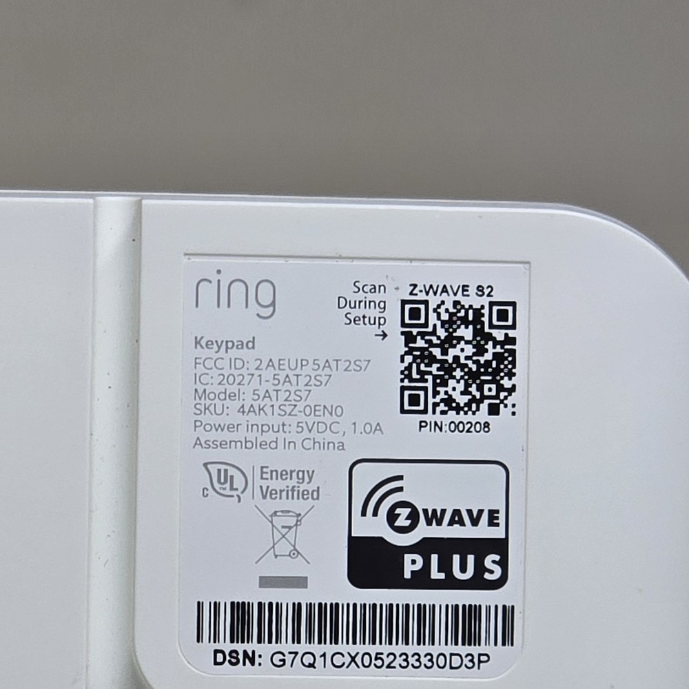 Ring Alarm Wireless Keypad