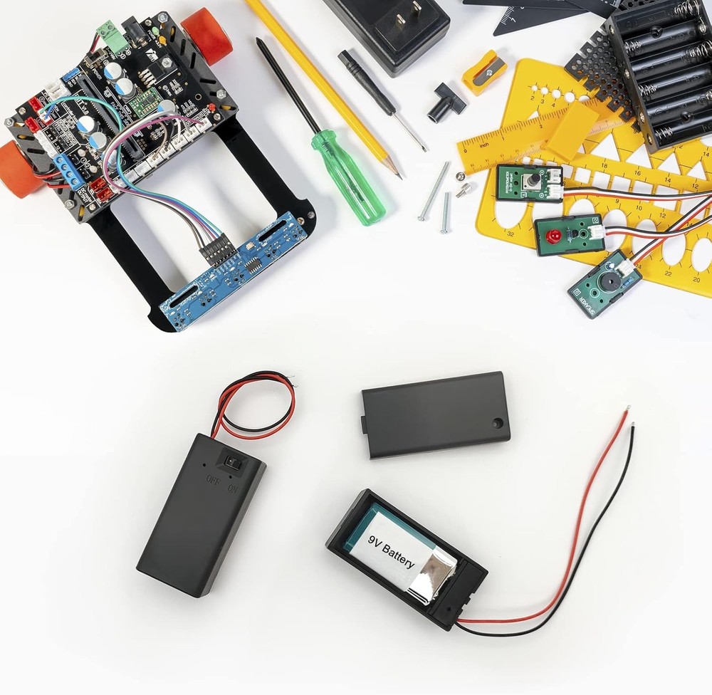 6 Pack 9V Battery Holder with On/Off Switch for Students Experiments LED Strips