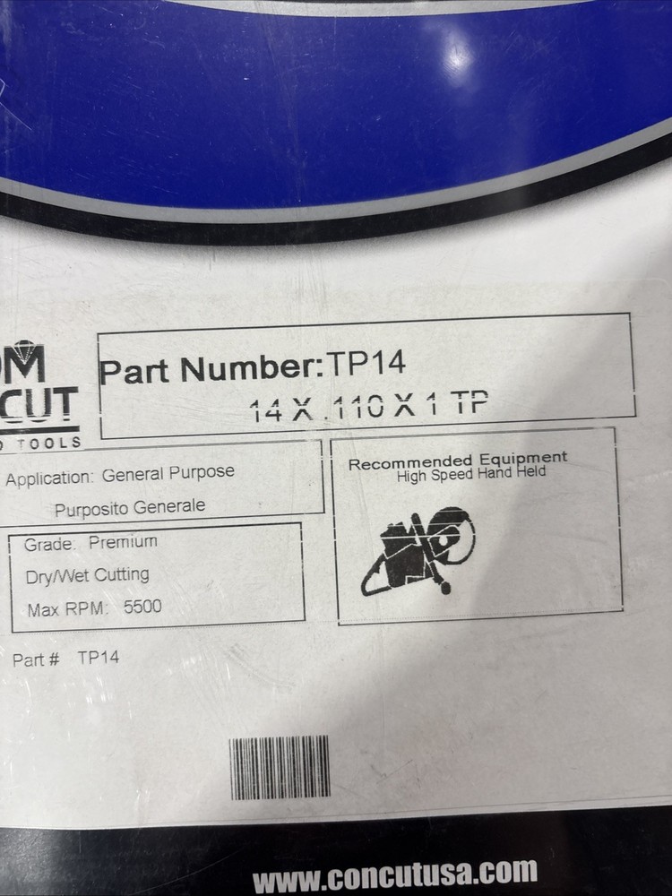 DDM Concut 14” Diamond Tools TP14
