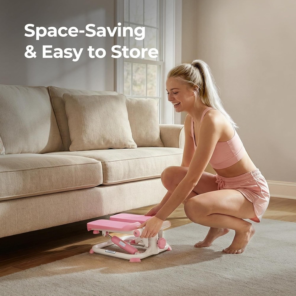 Mini Steppers for Exercise at Home, Stair Step Workout Machine, Full Body Car...
