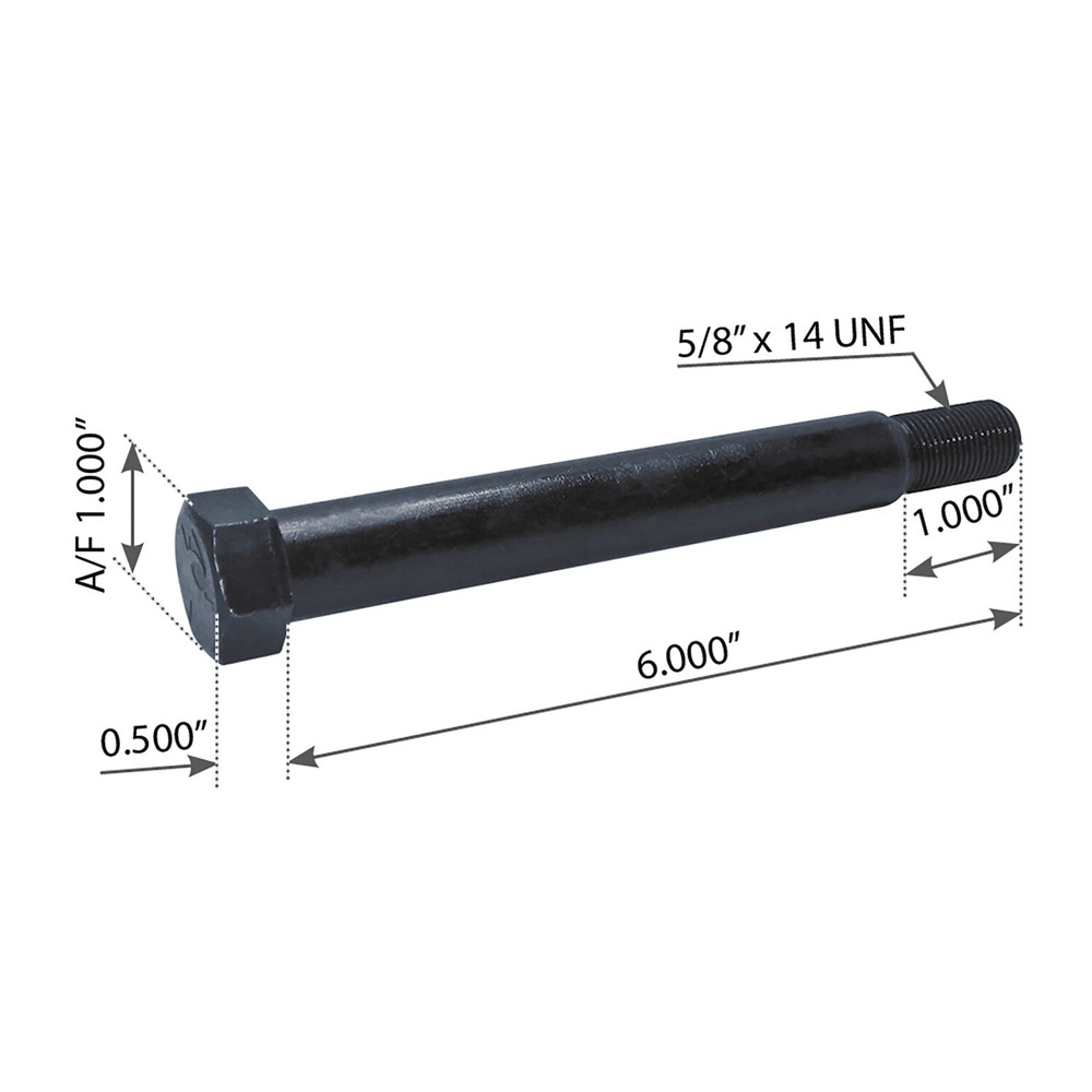 EQUALIZER BOLT - 5/8 x 14 UNF X 6" L - 1" THREADED