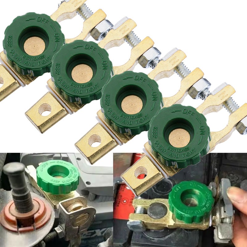 2/4PC Car Battery Link Terminal Quick Cut-off Disconnect Master Kill Shut Switch