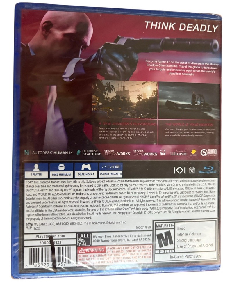 Hitman 2 - PlayStation 4 NEW SEALED
