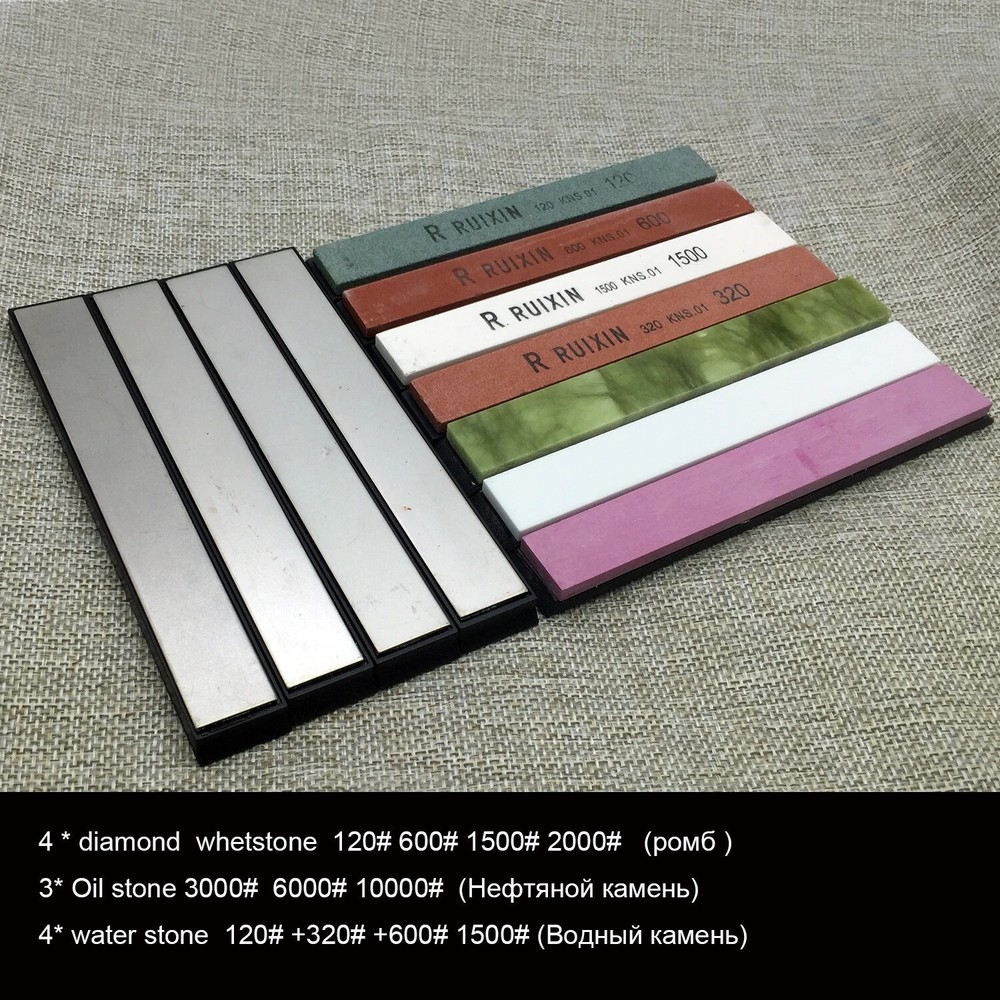 1-11PCS Kitchen Knife Sharpener Sharpening Stone Diamond Grit Professional Syste