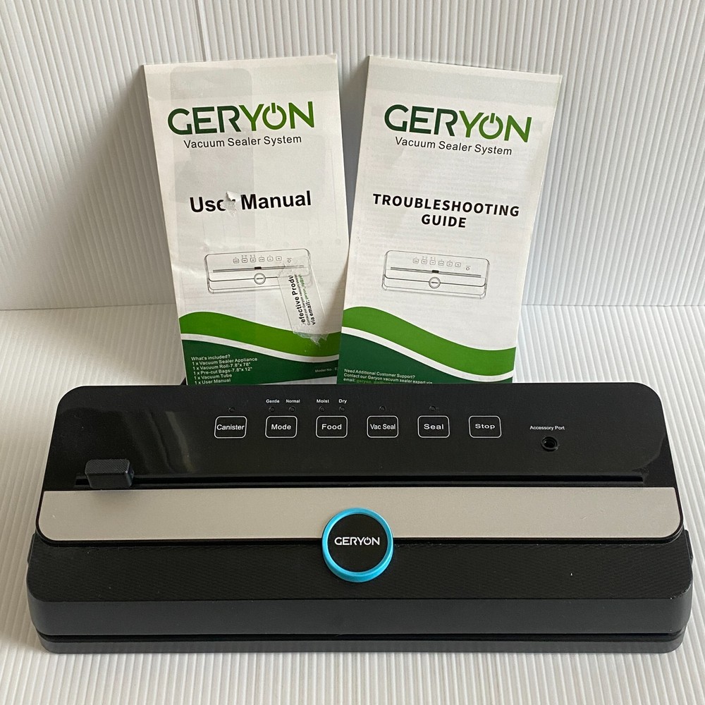 Geryon Vacuum Sealer User Manual and Troubleshooting Guide