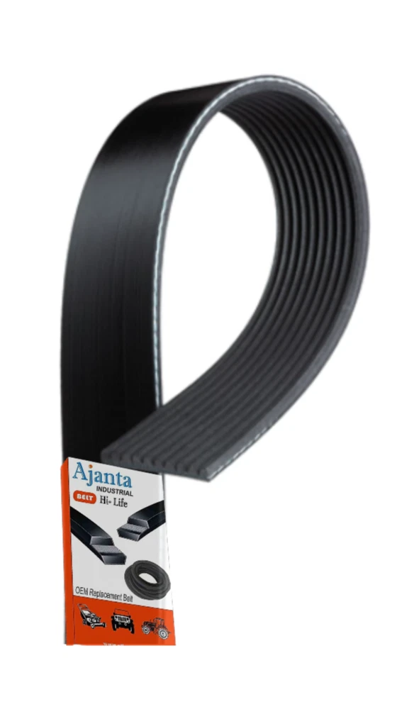 AJANTA INDUSTRIAL 537K8 Poly V-Belt 8 Rib Length 53.7"