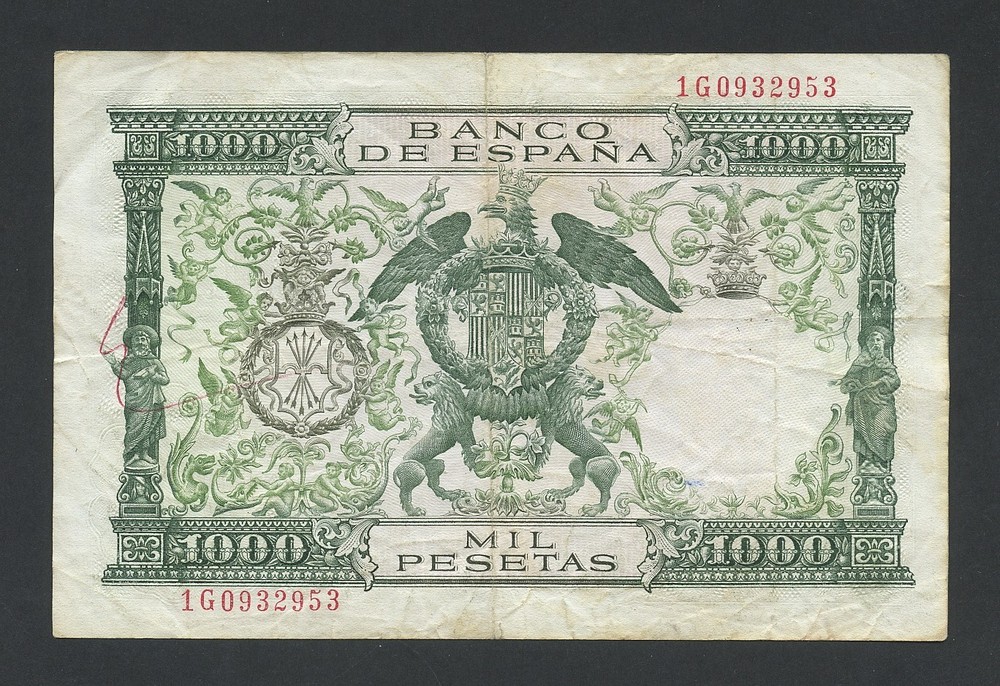 SPAIN 1000 pesetas note 1957 Krause 149 Banknotes