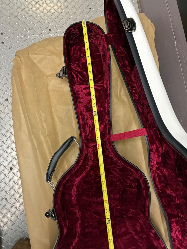1/2 Size Classical Guitar Case Hard Shell Fiberglass White