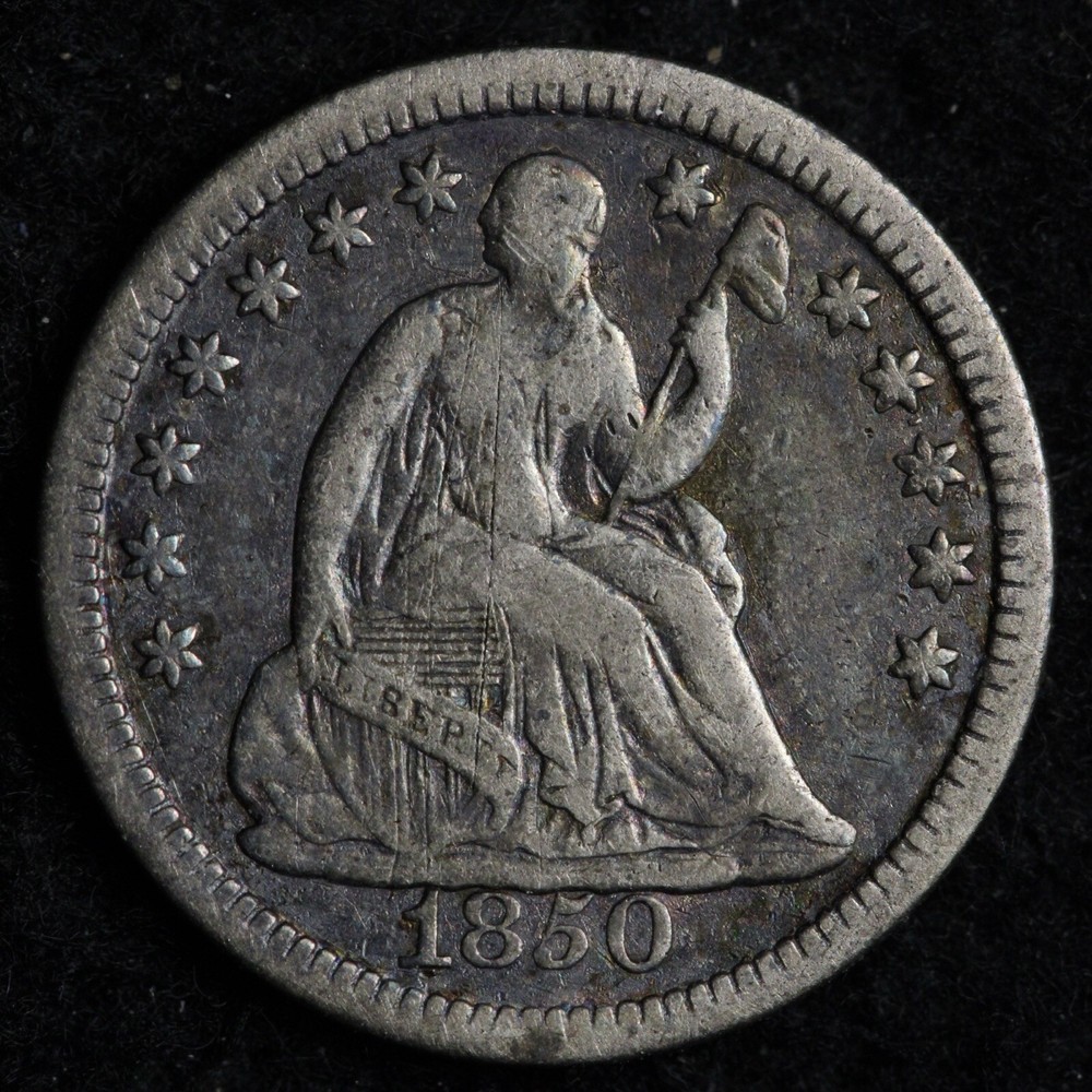 1850 Seated Liberty Half Dime XF E843 YIDEE