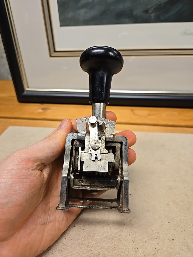 Antique Automatic Numbering Machine 1920s-30s Ectan NY German Made Pre War Work