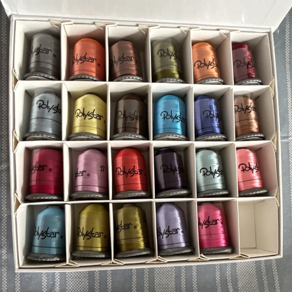 Polystar Machine Embroidery Thread Set Assorted Colors Box