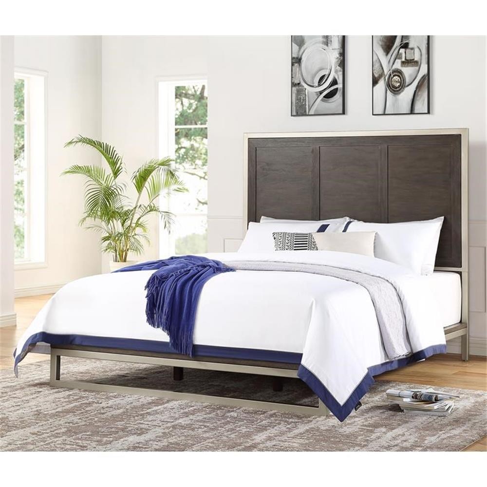 Steve Silver Broomfield Walnut Engineered Wood King 5-Piece Bedroom Set