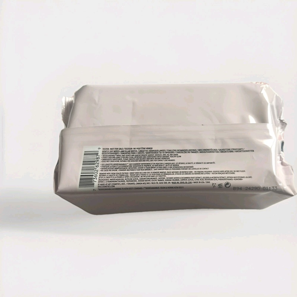 MAC GENTLY OFF WIPES + MICELLAR WATER 80 Sheets