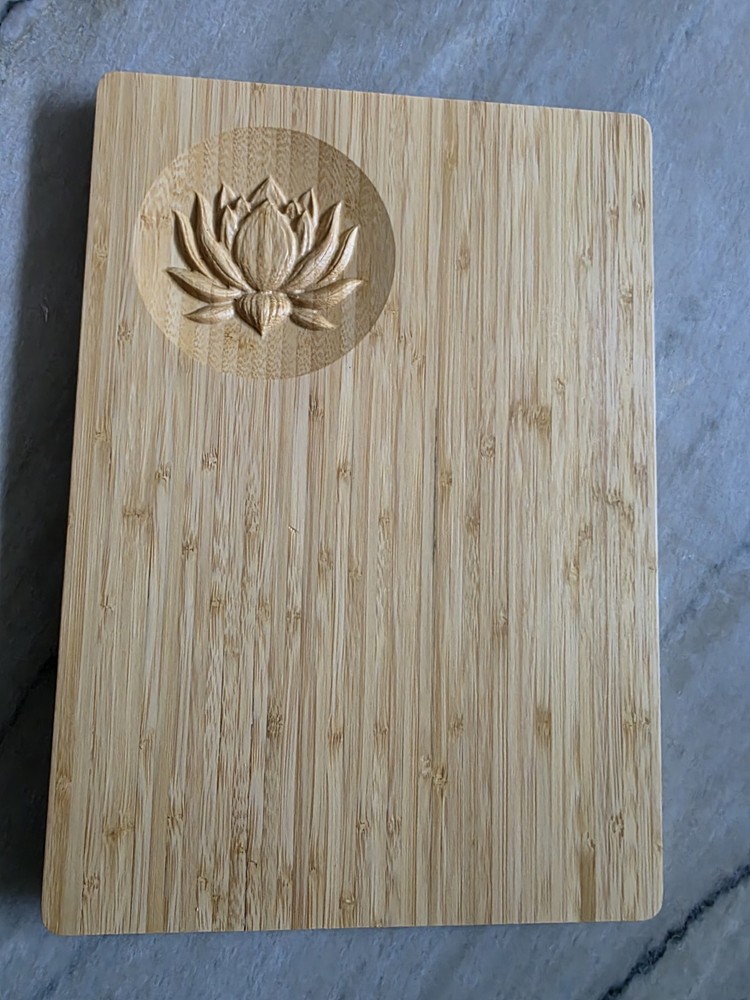 Carved Lotus Flower Cutting Board