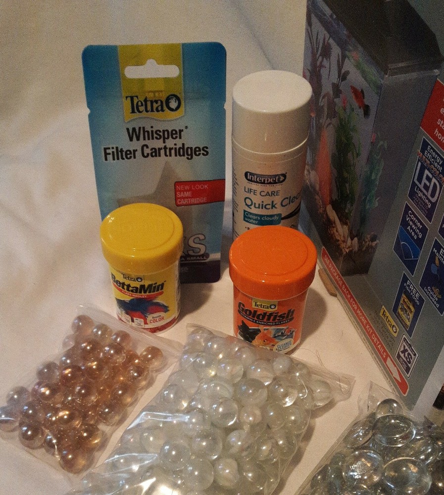 1 Gallon LED Fish Aquarium Bundle