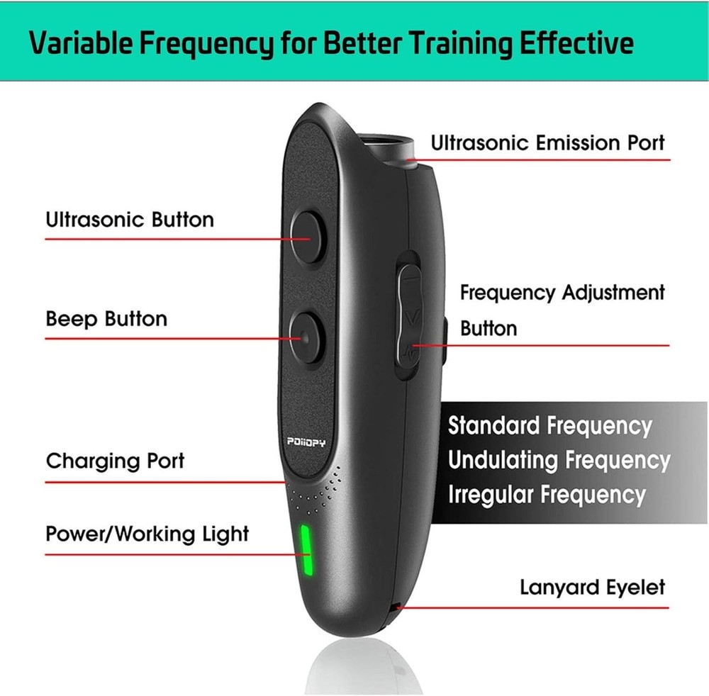 Rechargeable Ultrasonic Dog Bark Control Device - Safe & Effective Training Tool