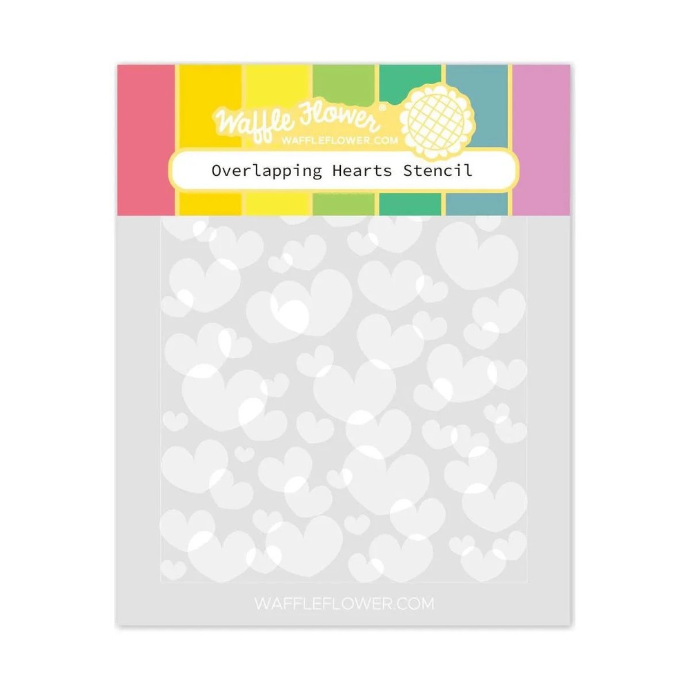 Waffle Flower Overlapping Hearts Stencils
