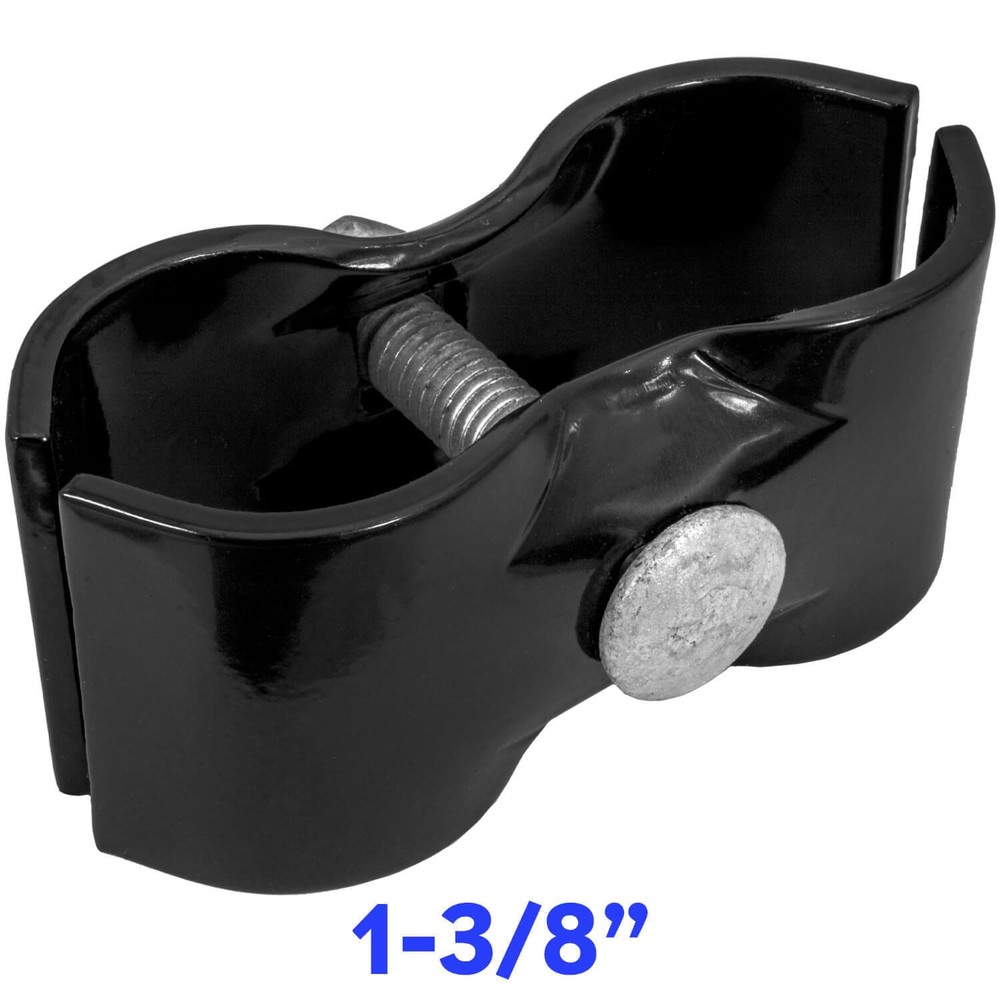 Black Chain Link Panel (Kennel Clamps) Chain link fence pipe panel frames.