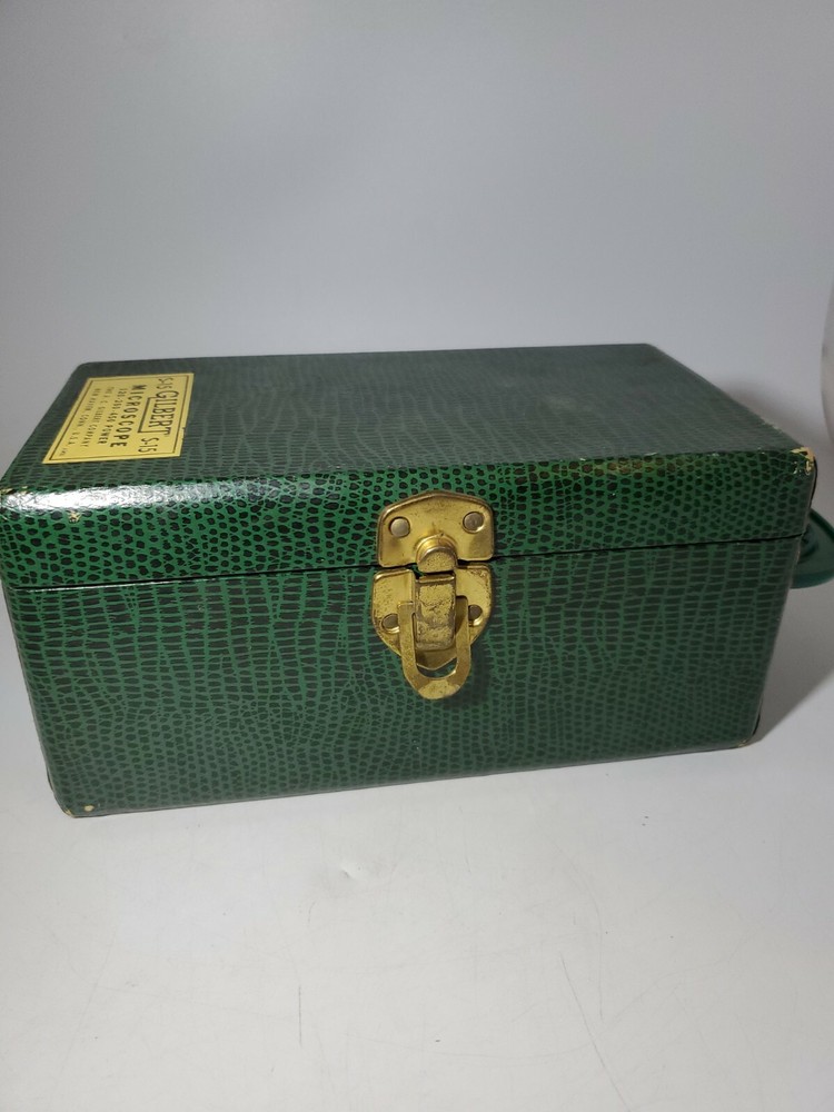 Vintage Gilbert Microscope with Original Green Case S-15