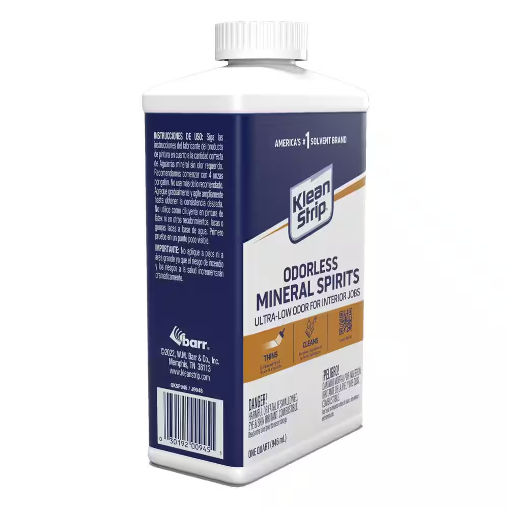 32 Oz. Odorless Mineral Spirits Combustible Paint Solvent