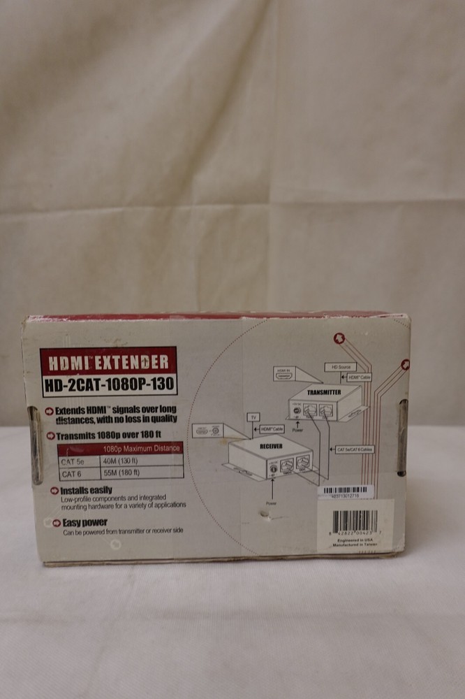 BINARY HD-2CAT-1080P-130 HDMI Extender Transmitter And Receiver Power Supply