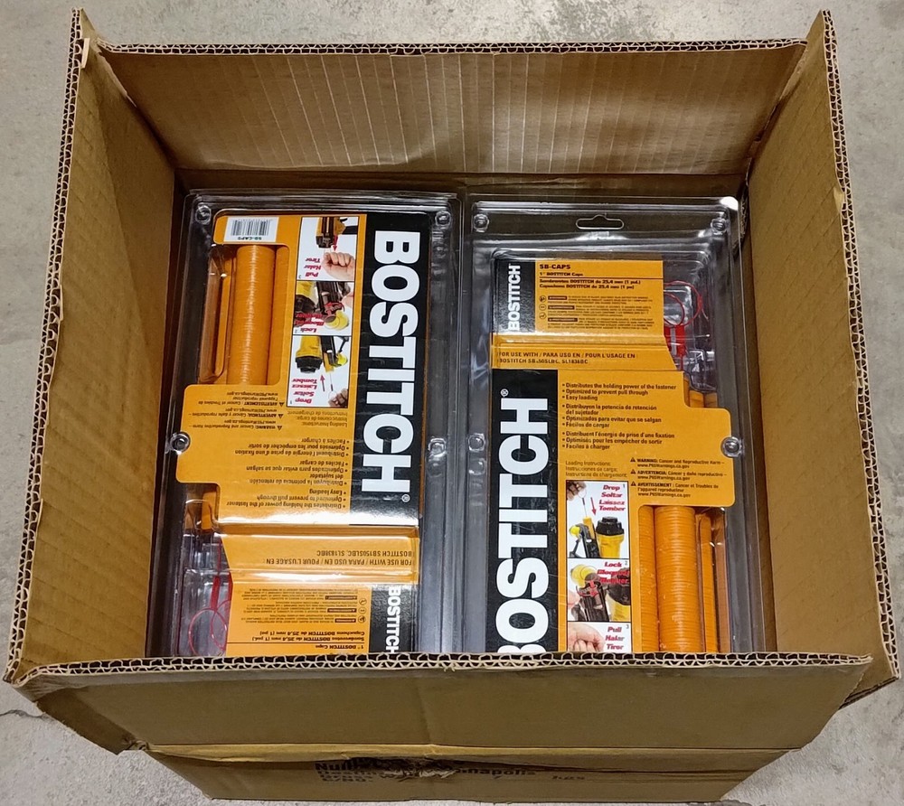 Bostitch SB-CAPS 1” Plastic Button Caps 1M Per Pack  (10-Pack Per Carton)