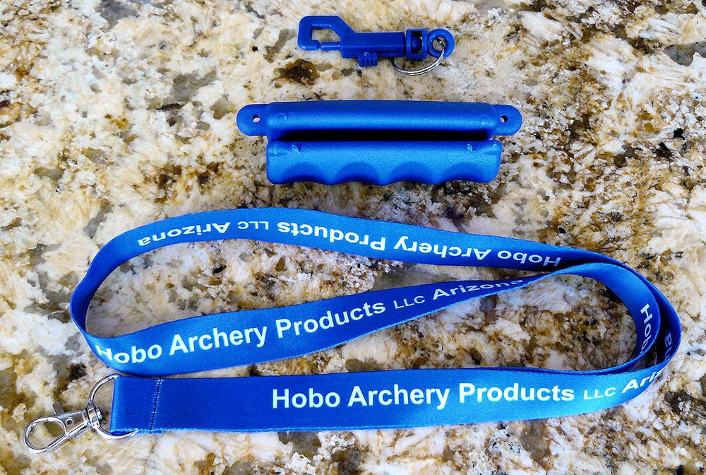 Blue Silicon Arrow Puller Grip with Lanyard and Latch Crossbow/Compound