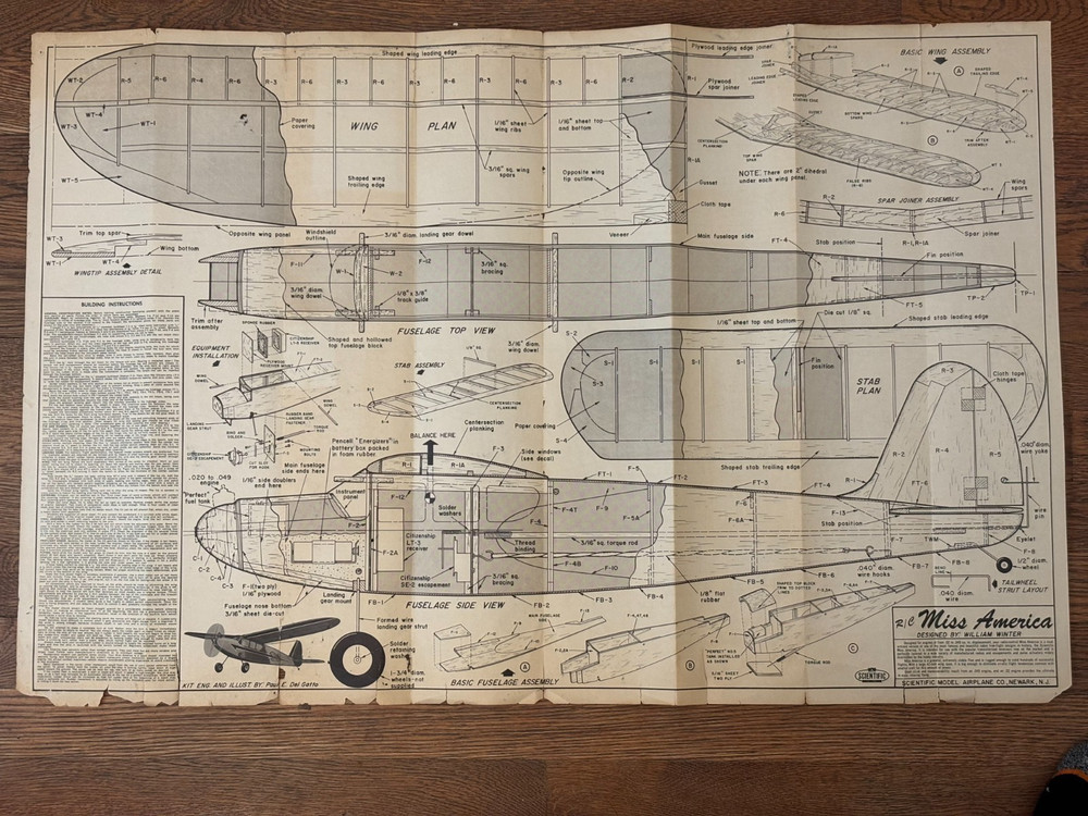 Miss America R/C model kit by Scientific
