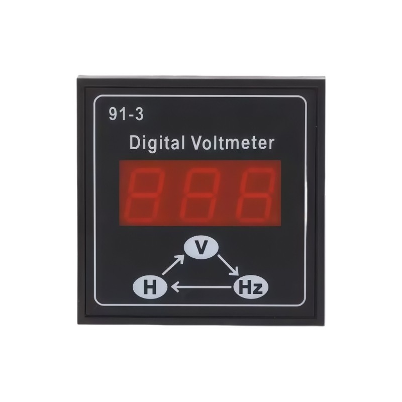 Single Phase 3 Phase Digital Voltmeter Overload Alarm Short Circuit Protection