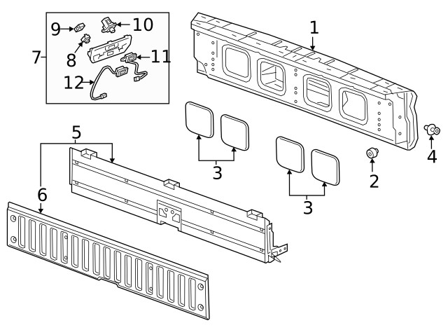 Genuine GM Upper Gate 85518591
