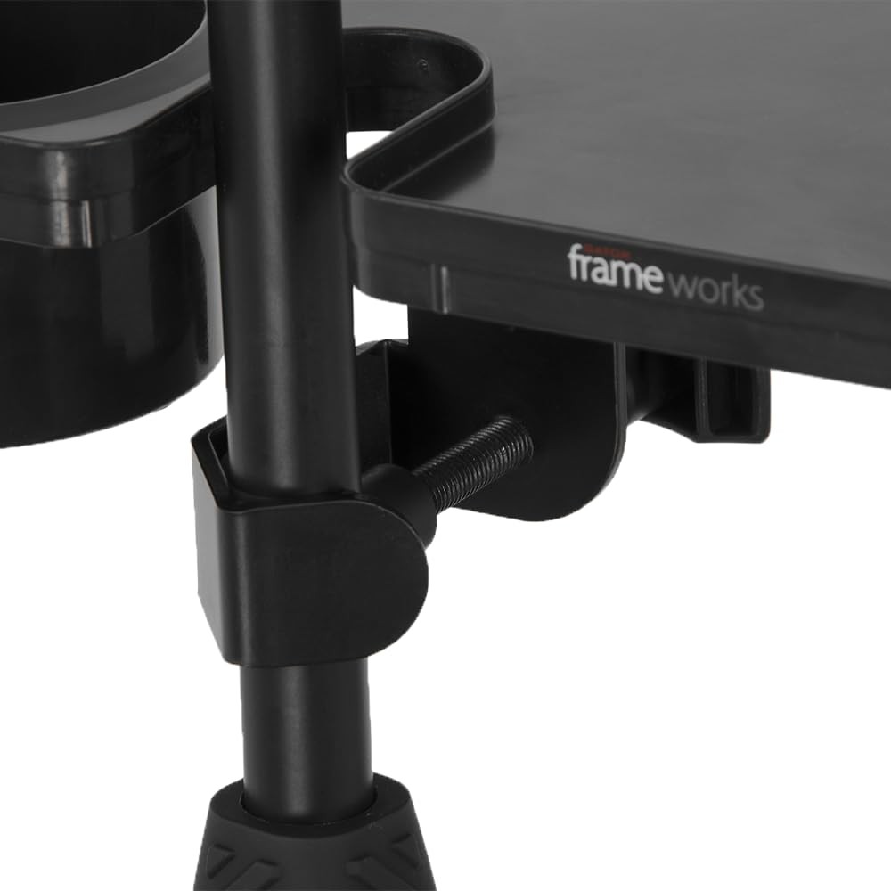 Gator Frameworks Microphone Stand Accessory 12" x 7" Standard Tray, Black