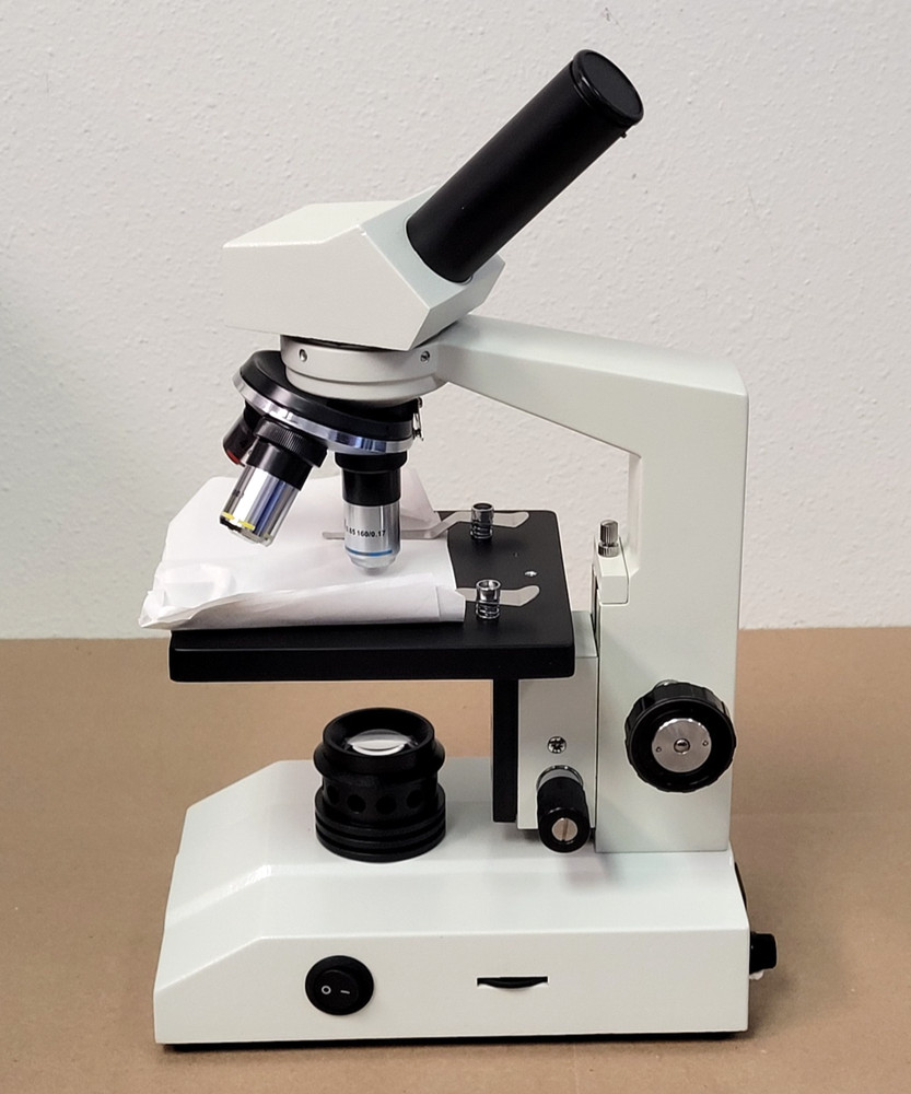 MONOCULAR MICROSCOPE WITH 3 OBJECTIVES 4X 10X 40X