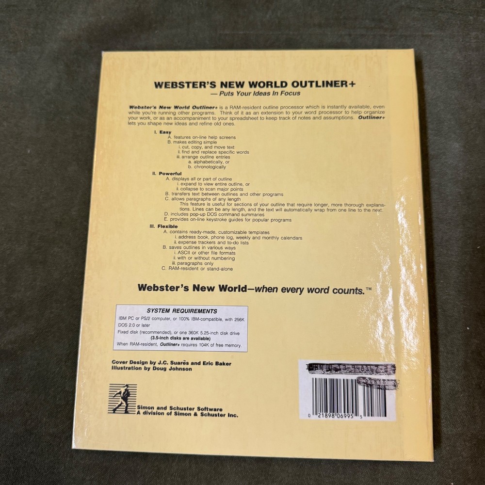 3 Websters New World Software for IBM PC 3.5" Disks