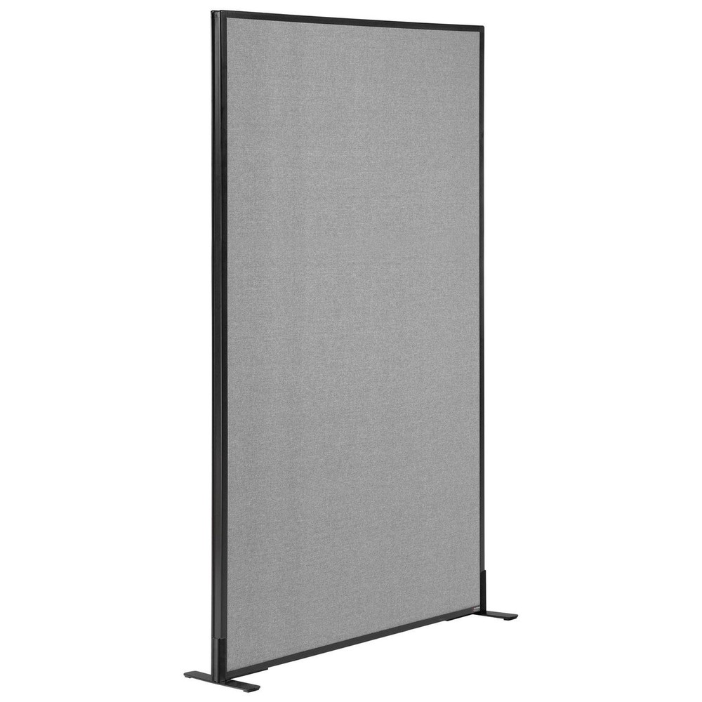 36-1/4"W x 72"H Freestanding Office Partition Panel Gray