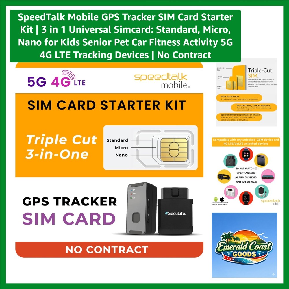 Speedtalk Mobile GPS Tracker SIM Card - Lightweight, Secure, 24/7 Support